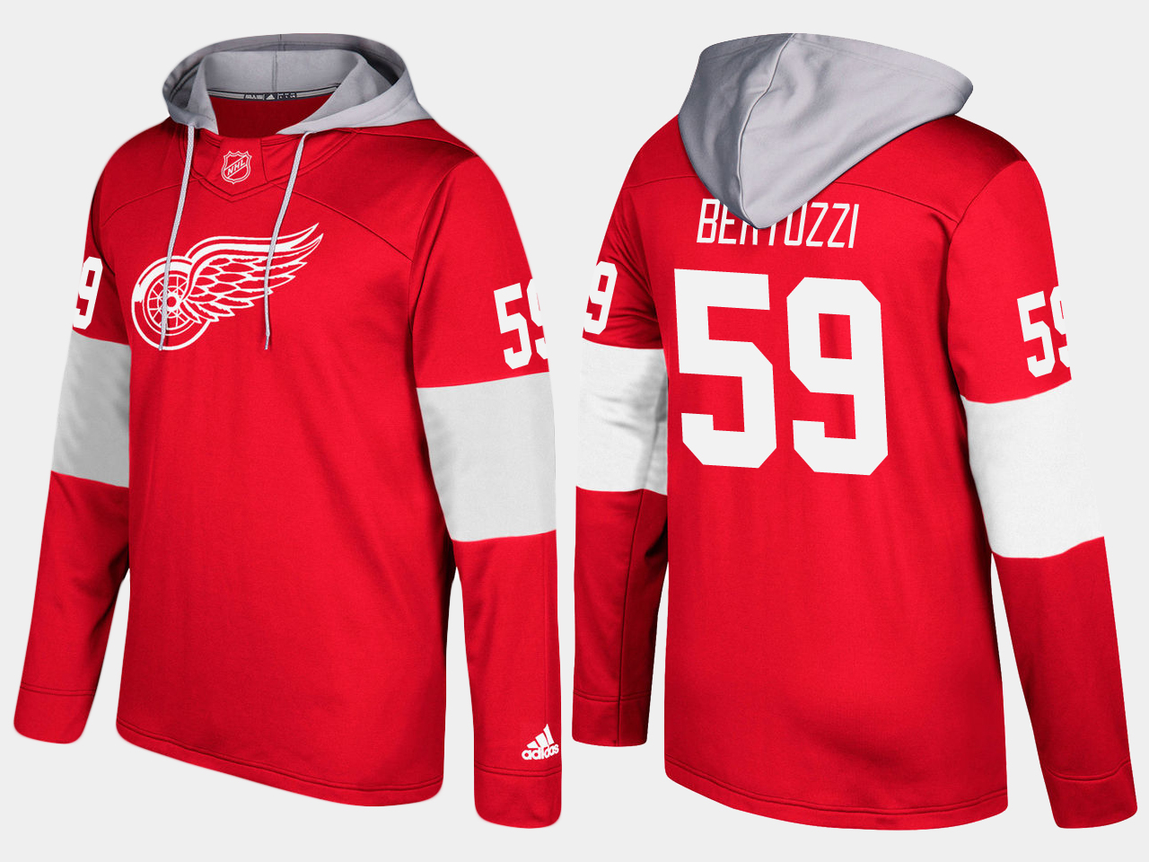 NHL Men Detroit red wings tyler bertuzzi  red hoodie->chicago bears->NFL Jersey